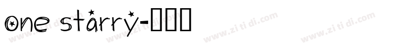 one starry字体转换